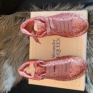 Alexander McQueen Pink Glittering Sneakers